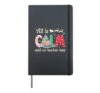 All Is Calm Said No Teacher Ever Book Library Christmas Hardcover Journal, Black
