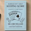 All Is Fair In Game Night Custom Hardcover Journal - Personalized Anniversary Wedding Gifts For Husband And Wife, Him And Her, Marriage Isn't About Keep Score Unless It's Game Night Hardcover Journal