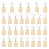 alloneslife Unfinished Wood Keychain Charm for Painting, Writing, Name Labels, Bag Charms, Classroom Activities, Hobby Projects(rectangle)