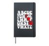 Alphabet ABC Love Hearts Valentine Teacher Student Hardcover Journal, Black