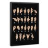Alphabet Sign Language Chart Canvas Wall Art Poster 20x30in