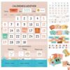 ALSLEA Calendar and Weather Pocket Chart for Classroom, 35½" x 25½" Large Boho Calendar for Kids, Toddler Learning Activities Chart, Homeschool and Teacher Essentials 114 Cards