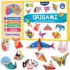 AluAbi 152-Sheet Origami Paper Kit with 72 Patterns & Instruction Book
