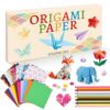 AluAbi Origami Paper Kit 500 Sheets & 1350 Star Strips for Kids 5-12