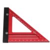 Aluminum Alloy Triangle Ruler 13x11cm Red Black Layout Tool for Woodworking Precision Measuring Carpenter Square Drafting