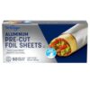 Aluminum Foil Sheets, Pre-Cut 14 x 10.25 Inch, 50 Count, Kitchen Use