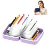Alurea Pill Organizer, Waterproof Pill Pouch Organizer for Travel, 14 Day Travel Pill Binder with 14pcs Reusable Medicine Bags, Compact and Portable, Easy to Access (Purple)