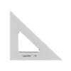 ALVIN - 10 inches Transparent Academic Acrylic Triangle Ruler 45/90 Degrees, Multipurpose Tool for Drafting, Design, and Architecture, Great for Machining and Woodworking