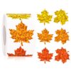 Alynta Fall Thanksgiving Maple Leaf Stickers 1000Pcs 1.5 Inch Holographic