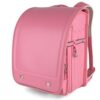 Alzoear Ransel Randoseru Backpack Semi-automatic satchel Japanese school bag for girls and boys PU leather Pink
