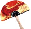 Amajiji Large Folding Hand Rave Fan Popping Fan for Line Dancing Clacking Fans for Dance,Party,Decoration,Festival (Firehawk)