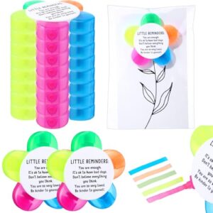 AmazingSpark 12 Sets Petal Flower Highlighters with Cards Bags, Reminder