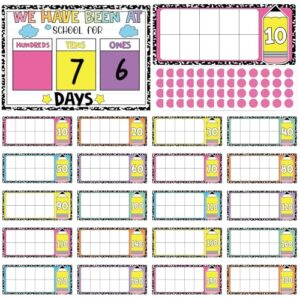 AmazingSpark 31 Pcs Pastel Composition Number of The Day Posters