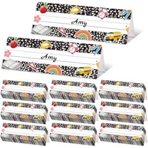 AmazingSpark 60 Pcs Tented Nameplates for Classroom Student Name Tags for Desks 9 x 3 in Student Desk Name Tags for 1st-3rd Grade Kindergarten Preschool Teacher Supplies(Classroom Style)