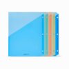 Amazon Basics Binder Organizer, Poly Jacket, 3-Hole Punch, Assorted Colors, 5-Pack