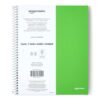 Amazon Basics College-Ruled Spiral Notebook, Poly Cover, For Work and School, 100 Sheets, 9" x 11", Green, 12-Pack