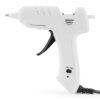 Amazon Basics Hot Glue Gun Kit with 30 Glue Sticks, High Temp for School Crafts, DIY Arts and Quick Home Repairs, Drip-Free Nozzle, Fast Drying, 20W, White