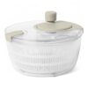 Amazon Basics Salad Spinner with Non-Skid Base and Spin Knob, Removable Basket Colander, 4.2 qt., BPA-Free, Linen Gray (Pack of 12)