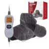 Ambershine 19''x24'' Weighted Neck & Shoulder Heating Pad, 2.5lbs with 12 Temperature Settings& 4 Auto-Off Timers, Pain Relief for Neck/Shoulder/Back(Gray)