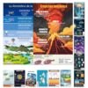 Amerbe 13Pcs Spanish Earth Science Geography Posters, 11x17 Inch Waterproof Educational Wall Charts, Classroom Decor for Middle & High School, Bulletin Board Geography Set