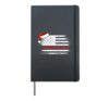 American Flag Firefighter Christmas Pajama Cool Xmas Fireman Hardcover Journal, Black