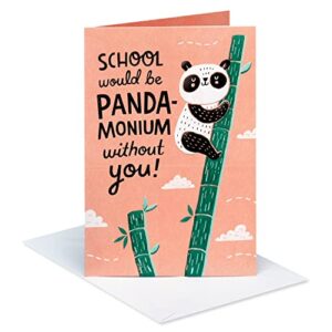 American Greetings Funny Teacher Appreciation Thank You Card for Teacher (Panda-monium)