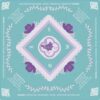 American Mahjong Mat with Rules: 32.5" Non Slip Mat, Seafoam Lavender Geome
