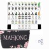 American Mahjong Set: 160 Clear Engraved 4-Layer Tiles with Carrying Bag