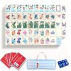 American Mahjong Set, 160 Tropical Watercolor Tiles with Tote
