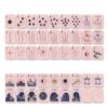 American Mahjong Tiles, 166 Pink Pearlescent Acrylic, Zodiac Design, 1.34"