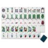 American Mahjong Tile Set, 160 Pcs 4-Layer Acrylic Engraved Mahjong Tiles with Carrying Bag & 3 Dice, 1.26" Portable Majiang Game Set (No Racks) for Beginners, Travel & Game Nights(Green)