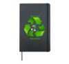 America Recycles Earth Friendly Cute Character Design Hardcover Journal, Black