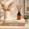 AMINALUX Faux Book Storage Box Set – Decorative Faux Books with Hidden Storage for Coffee Table Decor, Bookshelf or Mantle – Linen Decorative Boxes (Set of 2) – Aesthetic Book Decor for Home