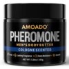 AMOADO Body Butter Cologne for Men, Pheromone Inspired Men's Body Cream with Shea Butter, Masculine Scented Body Moisturizer Cologne Butter, Deep Hydration & Non-Greasy for Dry Skin, 5.8 Oz