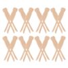 Amosfun 30pcs Wooden Clothespins for Crafts and Laundry with Flat-Slotted Design, Natural Wood Material, Gentle Grip, Versatile for Decorative Purposes and DIY Projects, Rustic Vintage