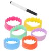 Amosfun Silicone Bottle Labels Writable Surface Nonslip Grip Heat Insulation Sleeve Fits Most Bottle Sizes Daycare Everyday Home Use