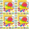 AMOSTING Button Art Toy – Educational Color Matching Mosaic Pegboard Sensory Learning Activity for Kids Age 3 4 5, Preschool Gift for Toddlers, Boys and Girls (Pack of 4)