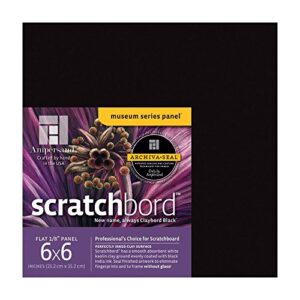 Ampersand Scratchbord |6x6-3pk |1/8" Flat |Professional Scratch Art Panel