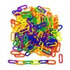 Amrythae Plastic C-Clips Hooks Colorful Plastic C-Clips Hooks Chain Link Toy -Links Sugar Glider Rat Bird Toy 100PCS