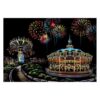 Amusement Night Scratch Art for Teens & Adults – 15.94x11.22 Inch Rainbow