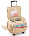 Amythe Rolling Teacher Bag with Wheels, 15.6" Rolling Briefcase for Women