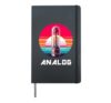 Analog Shirt Vacuum Tube Amp Vintage Retro 80's 90's Analog Hardcover Journal, Black