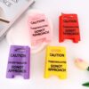 ANBALA 4Pcs Caution Overstimulated Hair Clips, 4.5 Inch Funny Claw Clips, Large Claw Clip for Women (Yellow, Pink, Purple, Red)