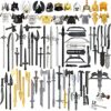 Ancient Warrior Armor Weapons Building Block Set with Helmets, 79PCS