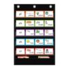 ANCOMEDO 5+1 Pockets Standard Pocket Chart, Clear Words Wall Pocket Chart with Extra Storage Pocket for School Home Office Use,Size:25.2” x 17” Sentence Strips Chart for Letter Cards, Words.