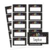 Andaz Press Desk Name Tags for Classroom, 20 Pack Waterproof Vinyl Student Name Labels 3.5 x 2 in, Write-On Cubby & Bin Labels, Confetti Dots Back to School Name Plates