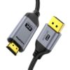 Anehmeta 4K Bidirectional HDMI to Displayport Cable 3.3FT, DisplayPort to HDMI Cable 4K@60Hz 2K@120Hz DP 1.2 to HDMI 1.4 Compatible with Laptop, PC, Monitor, PS5, Xbox, Switch 2, AMD, NVIDIA