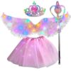 Angel Costume For Girl – Light Up Wings Kids Dress Up For Halloween