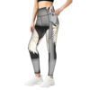 Angel Feathers Print Yoga Pants Leggings With Pockets For Women