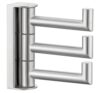 Angle Simple Swivel Towel Hook 3 Arms, Robe Coat Wall Hook, Brushed Nickel